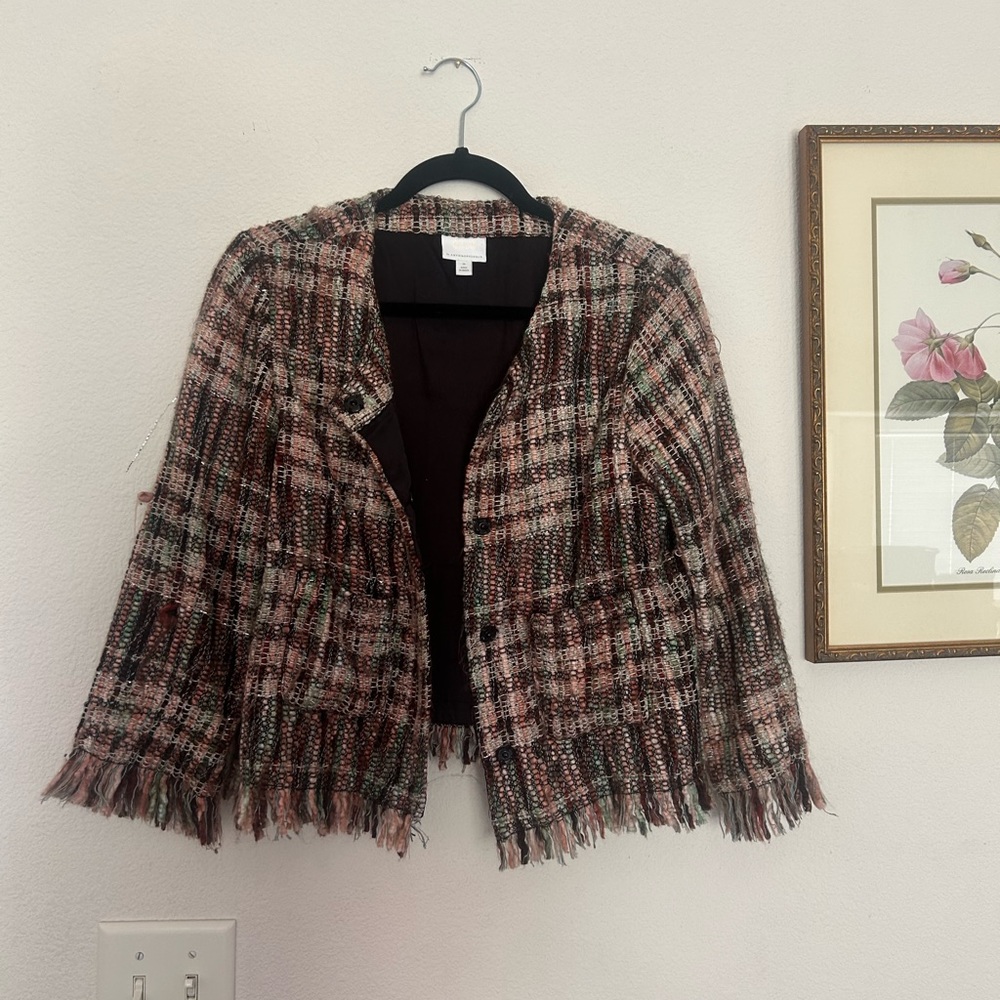 Anthropologie tweed cardigan